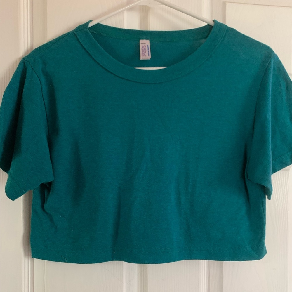 COPY - American apparel brand teal crop top